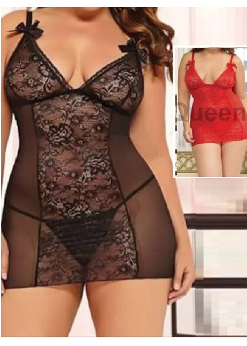 Rose mesh chemise